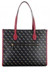 Shoppertasche Guess Silvana Latte Logo beige Jacquard