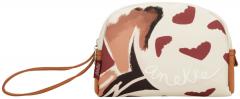 Toilettetasche Anekke Alma Original beige rot