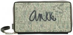 Anekke Alma Original Logoprint Passport Wallet grün bunt Perlon