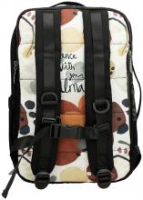 erweiterbarer Reiserucksack Anekke Alma Alegria orange schwarz Laptop