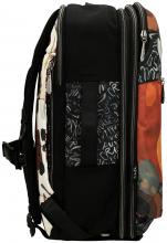 erweiterbarer Reiserucksack Anekke Alma Alegria orange schwarz Laptop