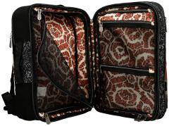 erweiterbarer Reiserucksack Anekke Alma Alegria orange schwarz Laptop