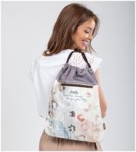 Freizeitrucksack mit Zugband Anekke Memories beige