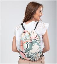 Anekke Turnbeutelrucksack Alma Original grün rosa Logoprint