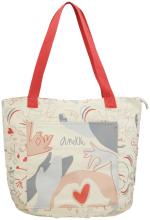 große Henkeltasche Anekke Alma Ole beige Hände Baumwolle