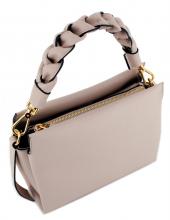 Coccinelle Boheme Small Skin Ledertasche Flechthenkel hellbraun