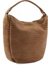 geräumige Schultertasche Lederstreifen FREDsBRUDER Gürteltier Camel braun