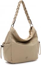 Schultertasche in Beutelform Abby Suri Frey Perlon Lighttaupe tierfrei