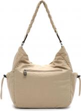 Schultertasche in Beutelform Abby Suri Frey Perlon Lighttaupe tierfrei