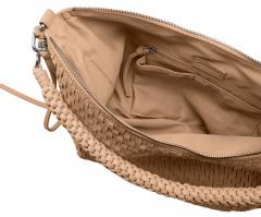 geflochtene Beuteltasche hellbraun FREDsBRUDER Natural Flow Hobo Caramel