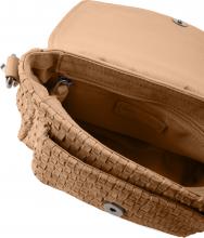 Flechttasche braun Velour Materialmix braun FREDsBRUDER Natural Flow Caramel