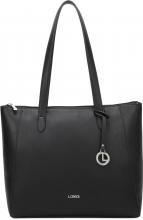 klassischer Shopper Businesstauglich LCredi Polly schwarz vegan