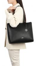 klassischer Shopper Businesstauglich LCredi Polly schwarz vegan