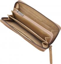 FREDsBRUDER Zipbörse braun Riffel Big Caramel Leder