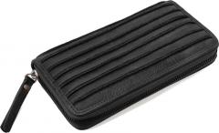 Geldtasche schwarz Leder Wallet Riffel Big FREDsBRUDER