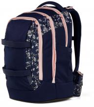 Mädchenbüchertasche dunkelblau Satch Pack rosa Bloomy Breeze Wechselbänder floral