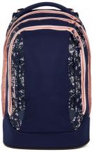 Mädchenbüchertasche dunkelblau Satch Pack rosa Bloomy Breeze Wechselbänder floral