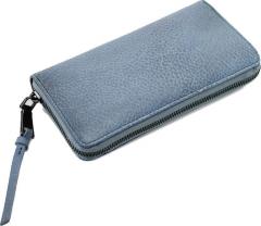 Zipbörse hellblau Leder FREDsBRUDER My Old Friend Sky Blue