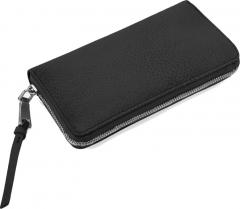 Geldtasche schwarz Leder FREDsBRUDER My Old Friend Ziparound