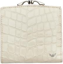 Börse Cayenne Golden Head Lackleder Creme Krokostyle 