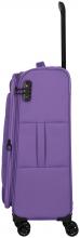 erweiterbarer Reisekoffer Softcase lila Travelite Rügen 4w Trolley M 67cm