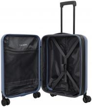 faltbarer Handgepäckkoffer blau Travelite Basics 4-Rad Bordtrolley 55cm