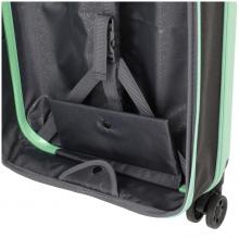 Travelite Basics 4-Rad Trolley 55cm faltbarer Kabinenkoffer hellgrün 
