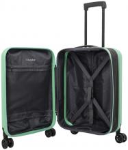 Travelite Basics 4-Rad Trolley 55cm faltbarer Kabinenkoffer hellgrün 