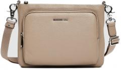 Mandarina Duck Mellow Leather Umhängetasche Crossover Warm Taupe