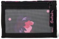 mädchenhafte Klappbörse Satch schwarz rosa Mystic Nights