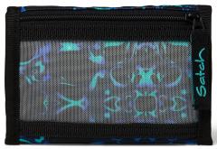 Portmonee Schüler klappbar Caleido Blue Satch schwarz recycelt