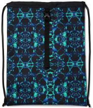 Satch Turnbeutel schwarz recycelt Tunnelzug Caleido Blue