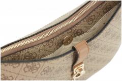Schultertasche Guess Zamira Hobo Shoulder Bag Latte Logo 4G Alloverprint braun