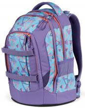 Satch Schultasche Retro lila Dreiecke 80s Dance Pack Swap