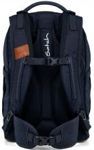 Satch dunkelblauer Jugendranzen recycelt Lederdetails Nordic Blue Ready Swap