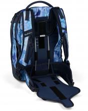 Satch dunkelblauer Jugendranzen recycelt Lederdetails Nordic Blue Ready Swap