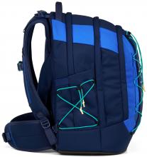 Satch Schulrucksack Zugbänder Crossed Blue recycelt blau verstellbar