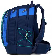 Satch Schulrucksack Zugbänder Crossed Blue recycelt blau verstellbar
