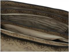 Überschlagtasche hellbeige Logoprint Guess Noelle Bone Logo Metallkette
