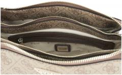 Umhängetasche Guess Noelle Bone Logo hellbeige taupe