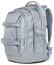 Set Satch Denim Schultasche reflektierend Washed Blue hellblau Fransen 