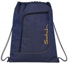 Satch Pack Jugendranzen Denim Blue dunkelblau Set Pennal Sportbeutel 