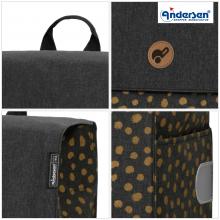 Einkaufstasche Fita schwarz Punkte Andersen Shopper 