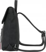 Damenrucksack klein Fritzi aus Preußen Black Kunstleder vegan