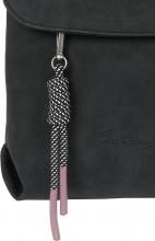 Damenrucksack klein Fritzi aus Preußen Black Kunstleder vegan