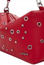 Kurzhenkeltasche Nieten Desigual rockig rot Bergamo Rebel