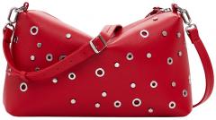 Kurzhenkeltasche Nieten Desigual rockig rot Bergamo Rebel