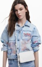 schmale Handytasche Desigual ecru Julia Logo crossover