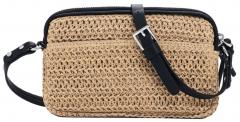 Desigual Umhängetasche Bast Natural schwarz Julia Raffia