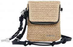 Crossover Bag Bast Desigual Venecia Phone Raffia Überschlag Natural